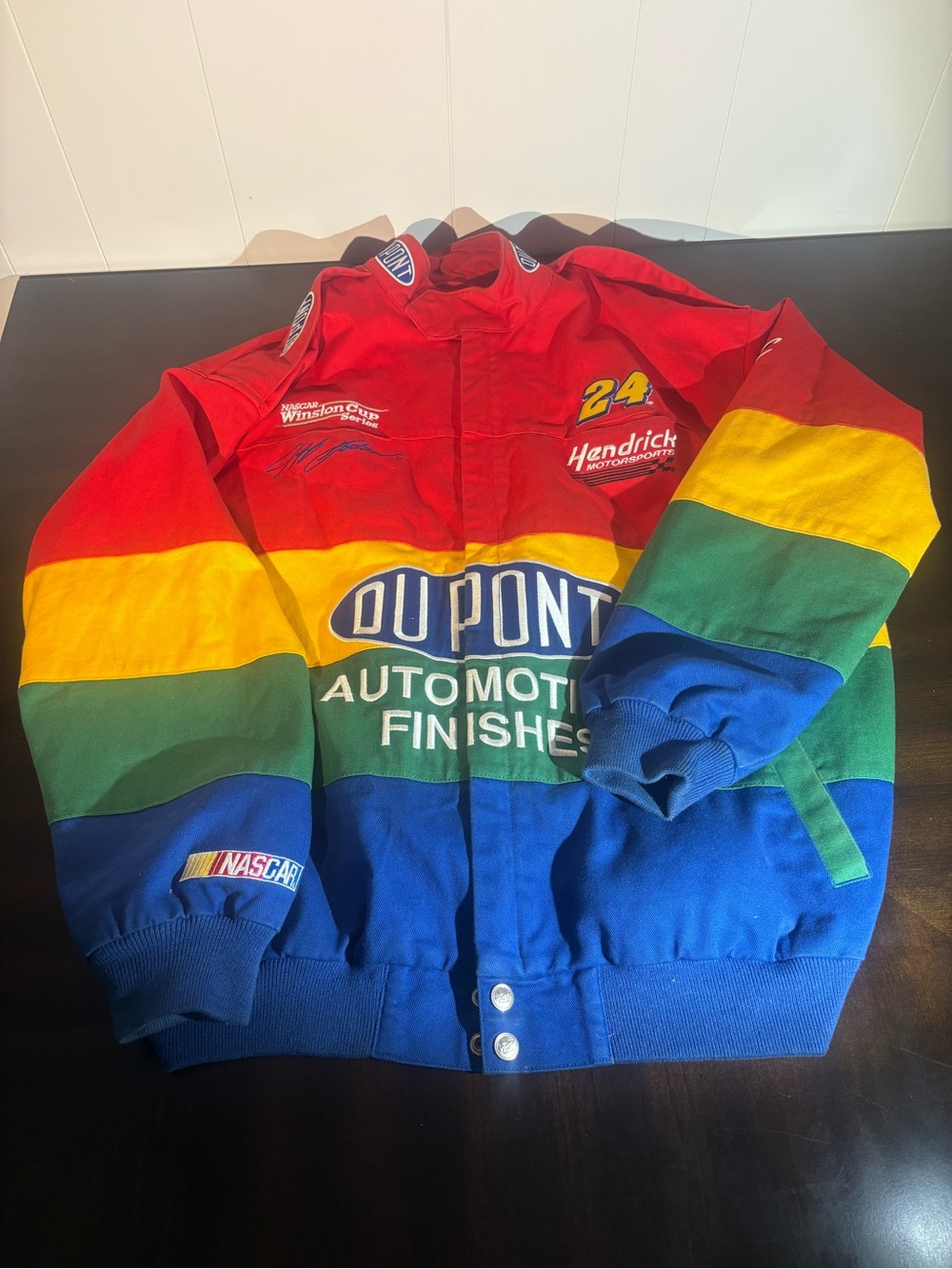 Chase Authentics DuPont Rainbow Racing Jacket - Red/Yellow/Green/Blue